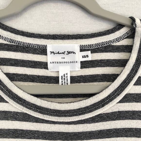 Michael Stars for ANTHRO Womens Black White Striped Top XS/S - Picture 8 of 8